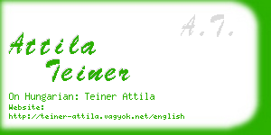 attila teiner business card